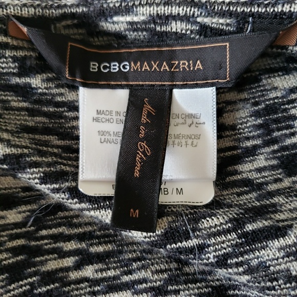 [BCBG MAXAZRIA] Black/Gray Wrap Sweater Medium - Picture 5 of 8